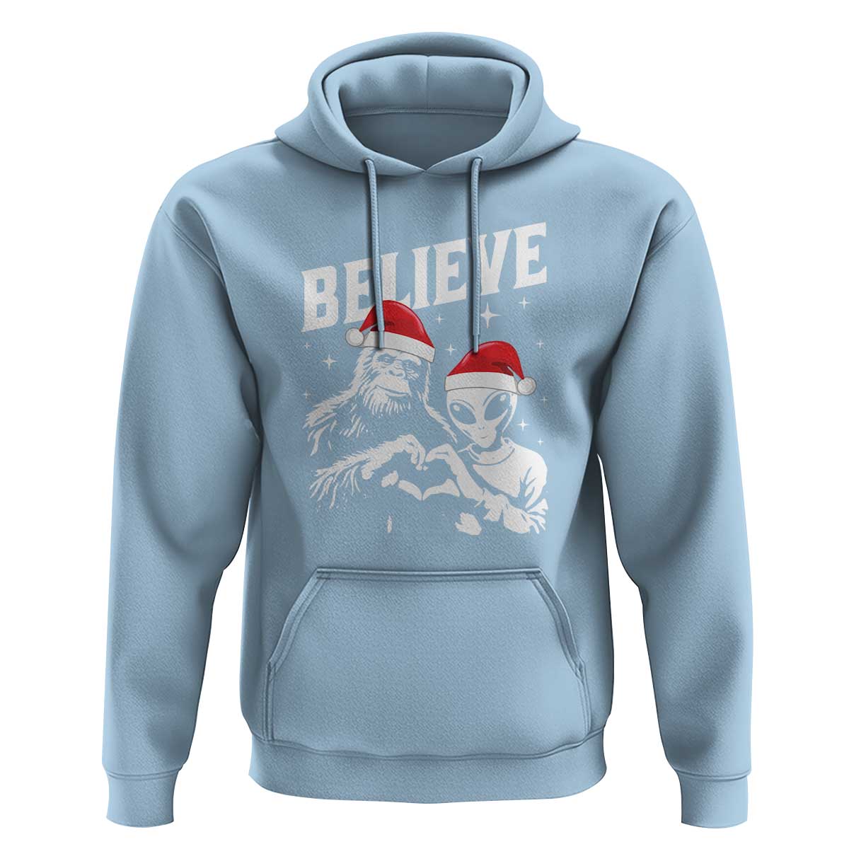 Alien And Bigfoot Christmas Hoodie