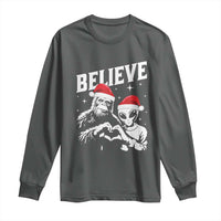 Alien And Bigfoot Christmas Long Sleeve Shirt