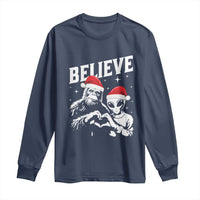 Alien And Bigfoot Christmas Long Sleeve Shirt