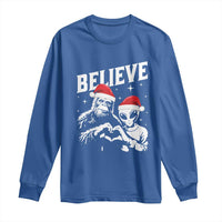 Alien And Bigfoot Christmas Long Sleeve Shirt