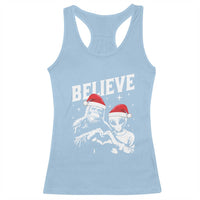 Alien And Bigfoot Christmas Racerback Tank Top
