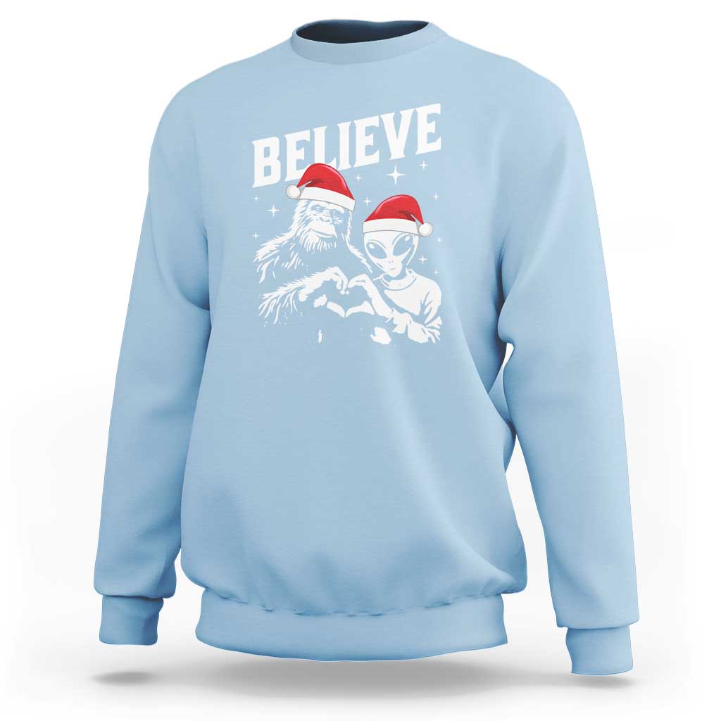 Alien And Bigfoot Christmas Sweatshirt - Wonder Print Shop