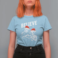 Alien And Bigfoot Christmas T Shirt For Women - Wonder Print Shop