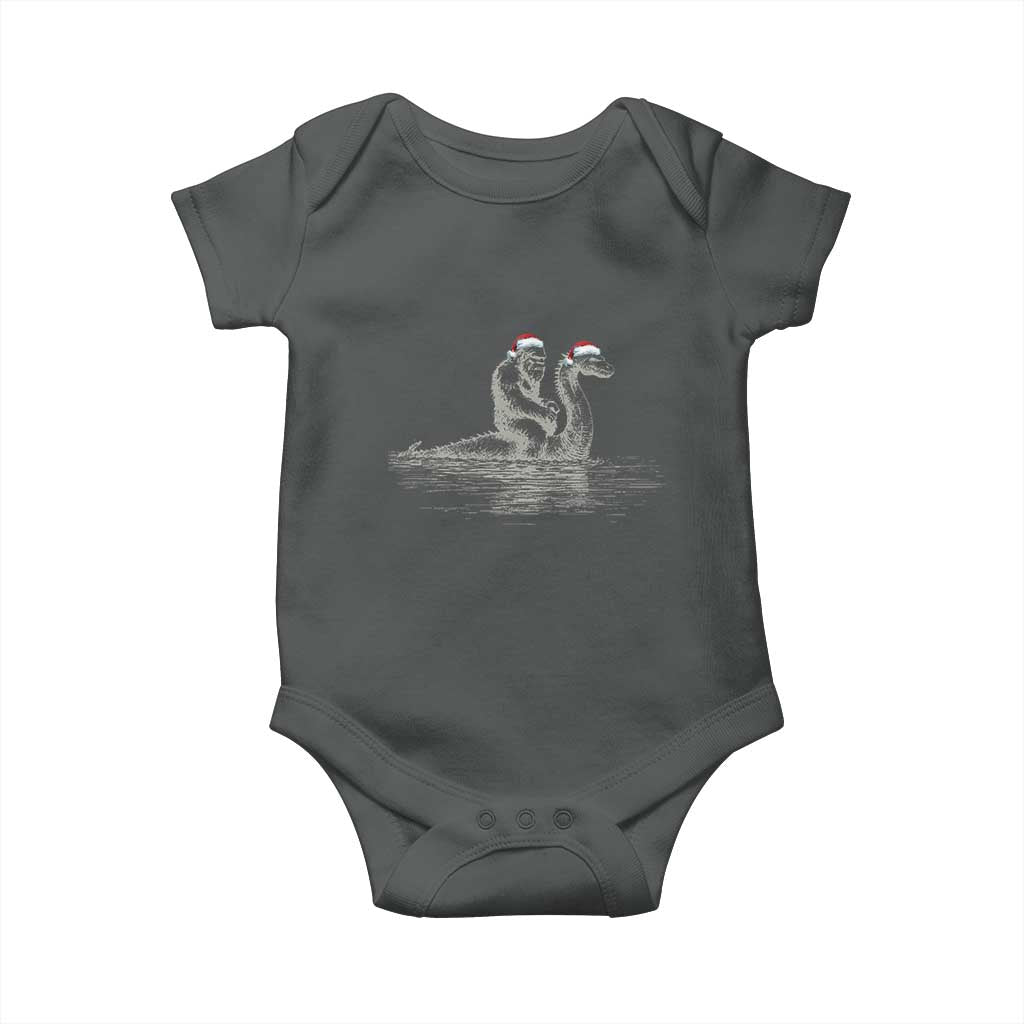 Bigfoot Christmas Baby Onesie Funny Hilarious Loch Ness Monster Really Sasquatch Lovers