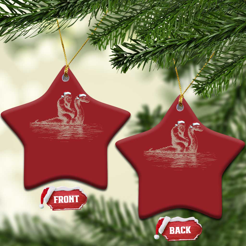 Bigfoot Christmas Ornament Funny Hilarious Loch Ness Monster Really Sasquatch Lovers - Wonder Print Shop
