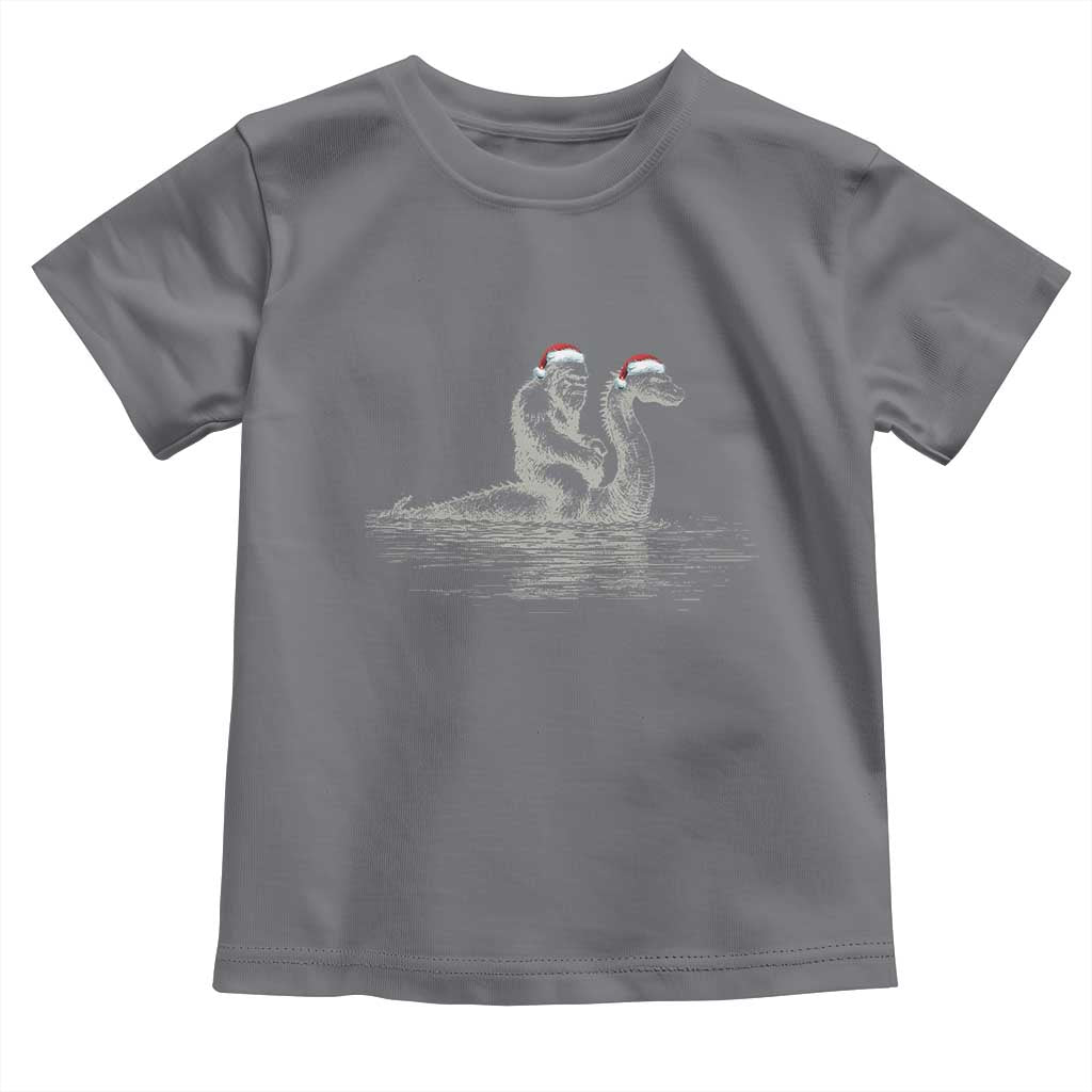 Bigfoot Christmas Toddler T Shirt Funny Hilarious Loch Ness Monster Really Sasquatch Lovers