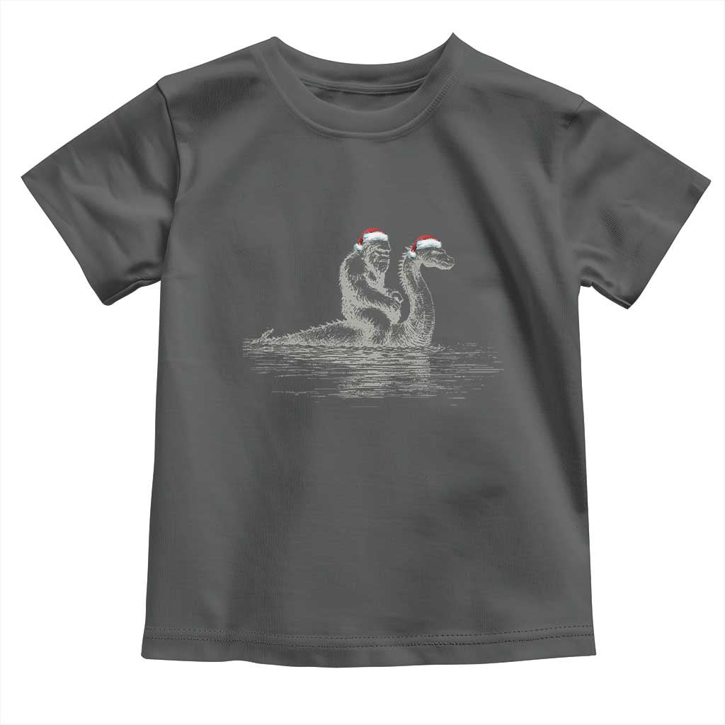 Bigfoot Christmas Toddler T Shirt Funny Hilarious Loch Ness Monster Really Sasquatch Lovers