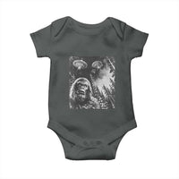 Funny Graphic Bigfoot Selfie with UFOs Weird Baby Onesie