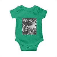 Funny Graphic Bigfoot Selfie with UFOs Weird Baby Onesie