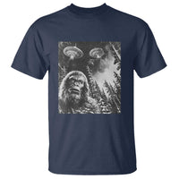 Funny Graphic Bigfoot Selfie with UFOs Weird T Shirt - Wonder Print Shop