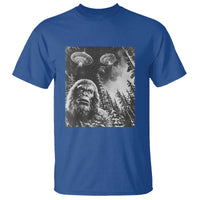Funny Graphic Bigfoot Selfie with UFOs Weird T Shirt - Wonder Print Shop