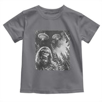 Funny Graphic Bigfoot Selfie with UFOs Weird Toddler T Shirt
