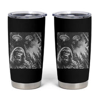 Funny Graphic Bigfoot Selfie with UFOs Weird Tumbler Cup