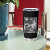 Funny Graphic Bigfoot Selfie with UFOs Weird Tumbler Cup