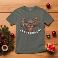 Bigfoot Christmas T Shirt Winter Yeti Sasquatch Loves Xmas Tree Lights - Wonder Print Shop
