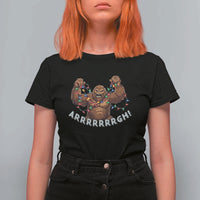 Bigfoot Christmas T Shirt For Women Winter Yeti Sasquatch Loves Xmas Tree Lights - Wonder Print Shop