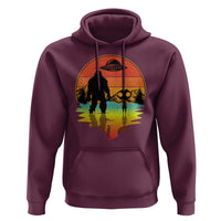 Funny Bigfoot Christmas Hoodie Believe Bigfoot Alien Santa Hat Sasquatch Loves