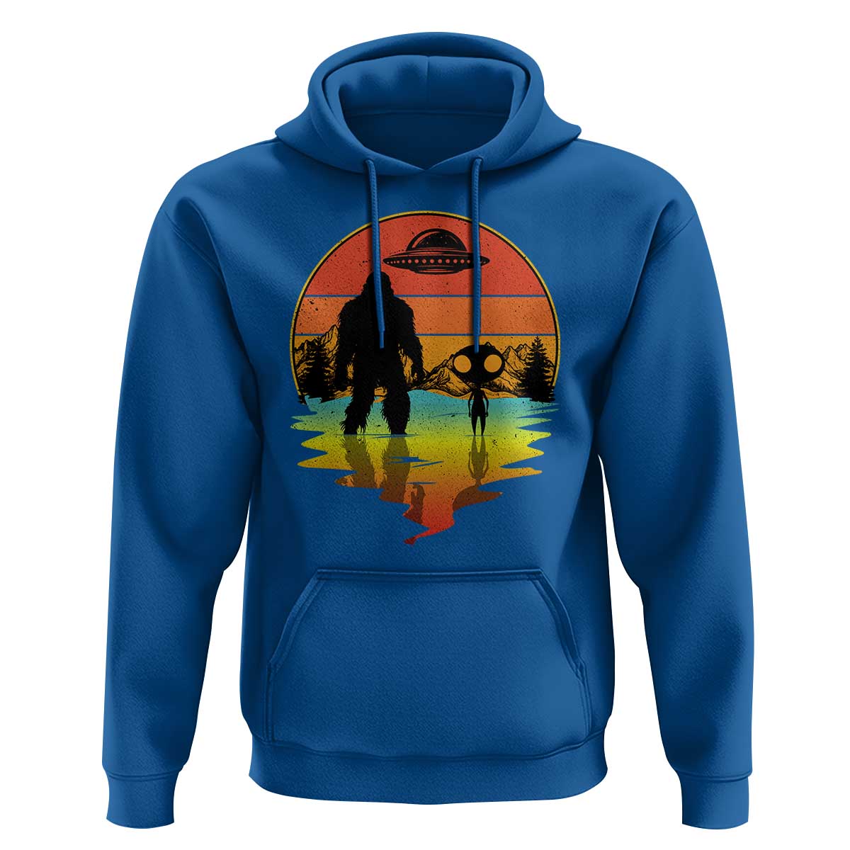 Funny Bigfoot Christmas Hoodie Believe Bigfoot Alien Santa Hat Sasquatch Loves