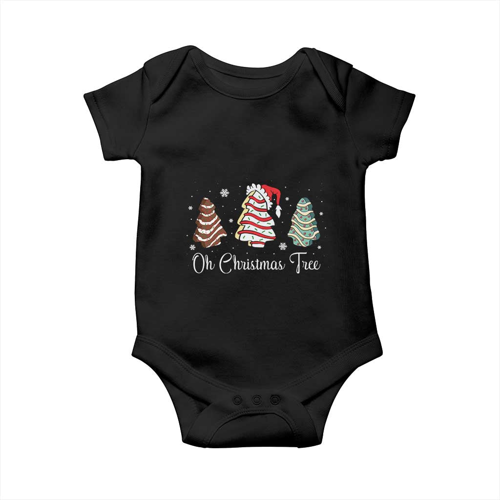 Funny Oh Christmas Tree Cakes Baby Onesie