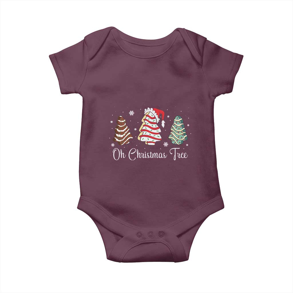Funny Oh Christmas Tree Cakes Baby Onesie