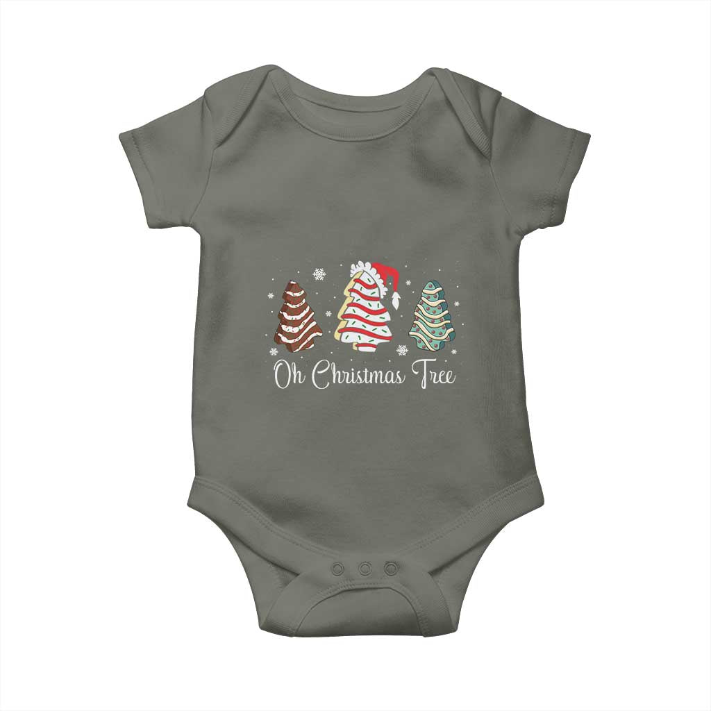 Funny Oh Christmas Tree Cakes Baby Onesie