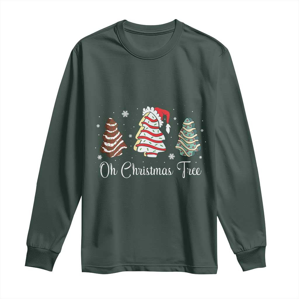 Funny Oh Christmas Tree Cakes Long Sleeve Shirt