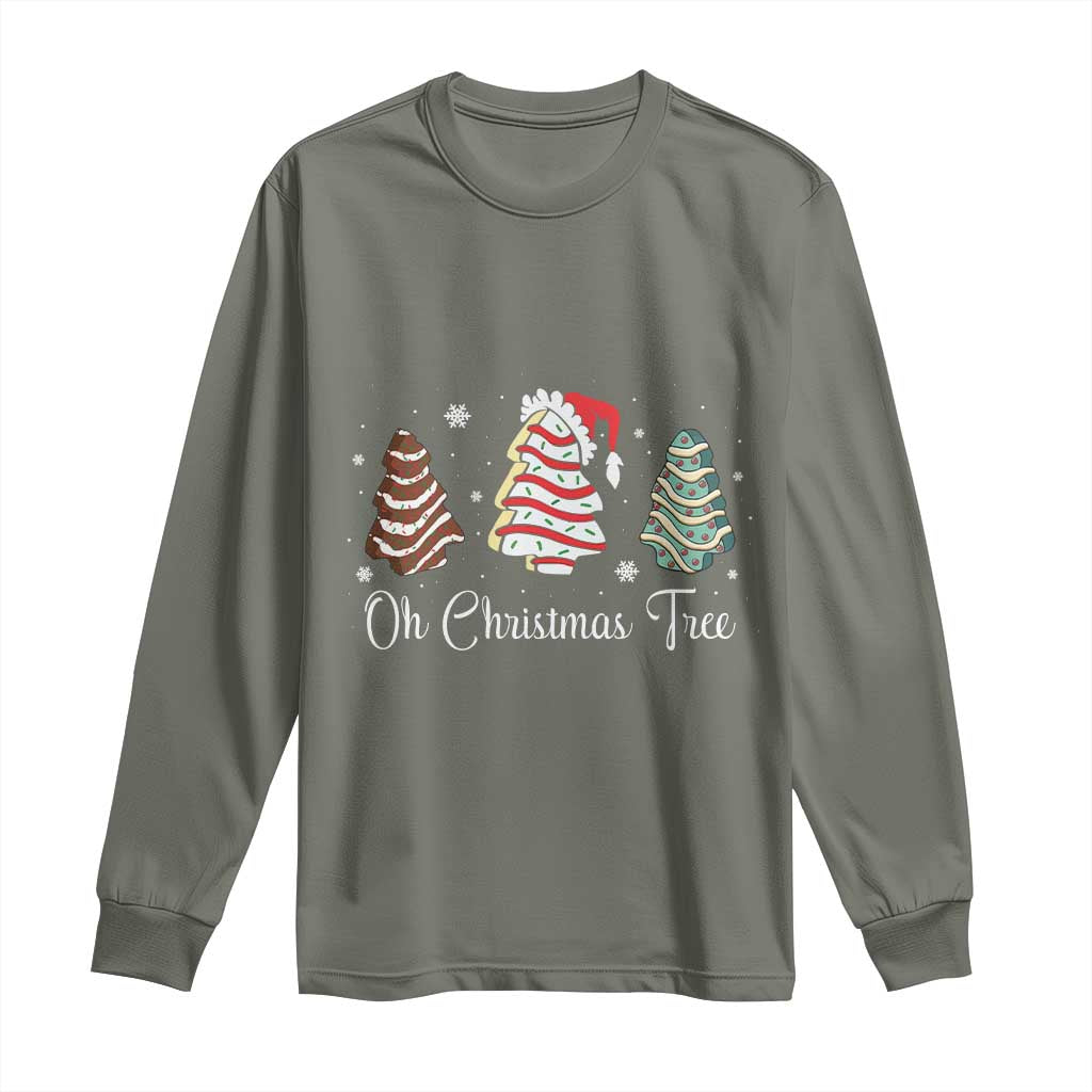 Funny Oh Christmas Tree Cakes Long Sleeve Shirt