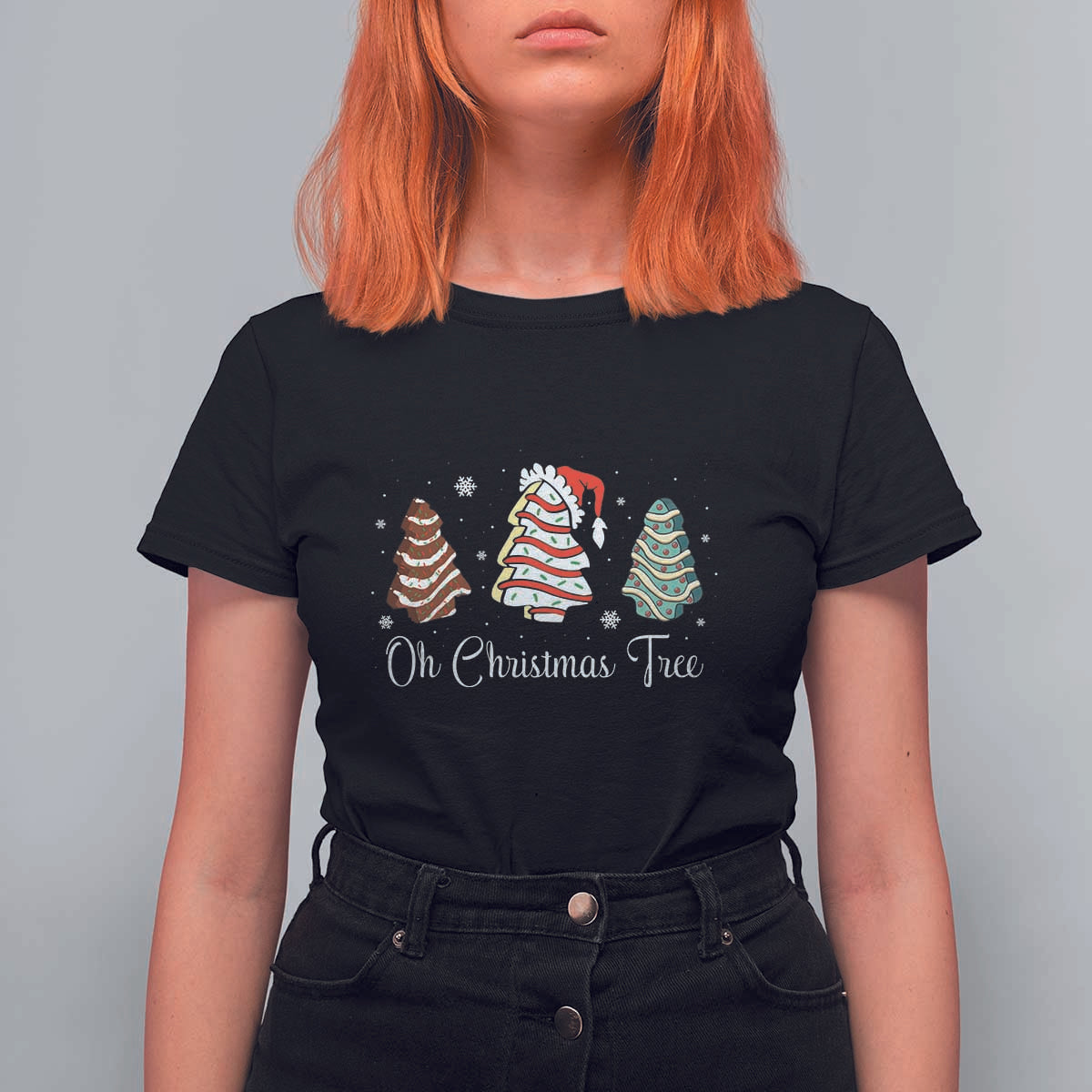 Oh Christmas Tree Cakes T Shirt For Women - Wonder Print Shop
