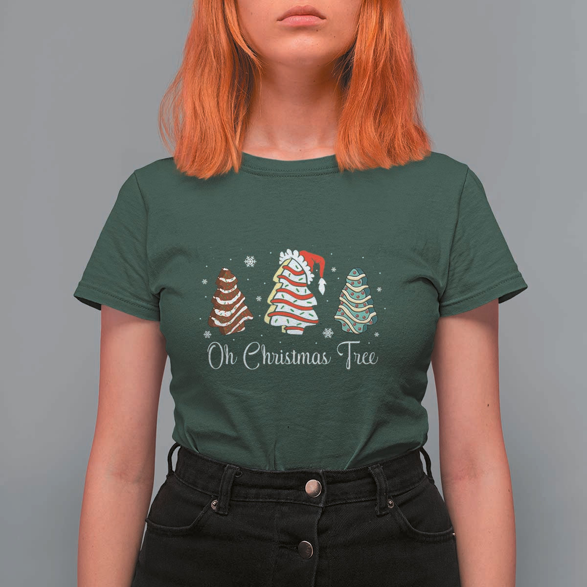 Oh Christmas Tree Cakes T Shirt For Women - Wonder Print Shop