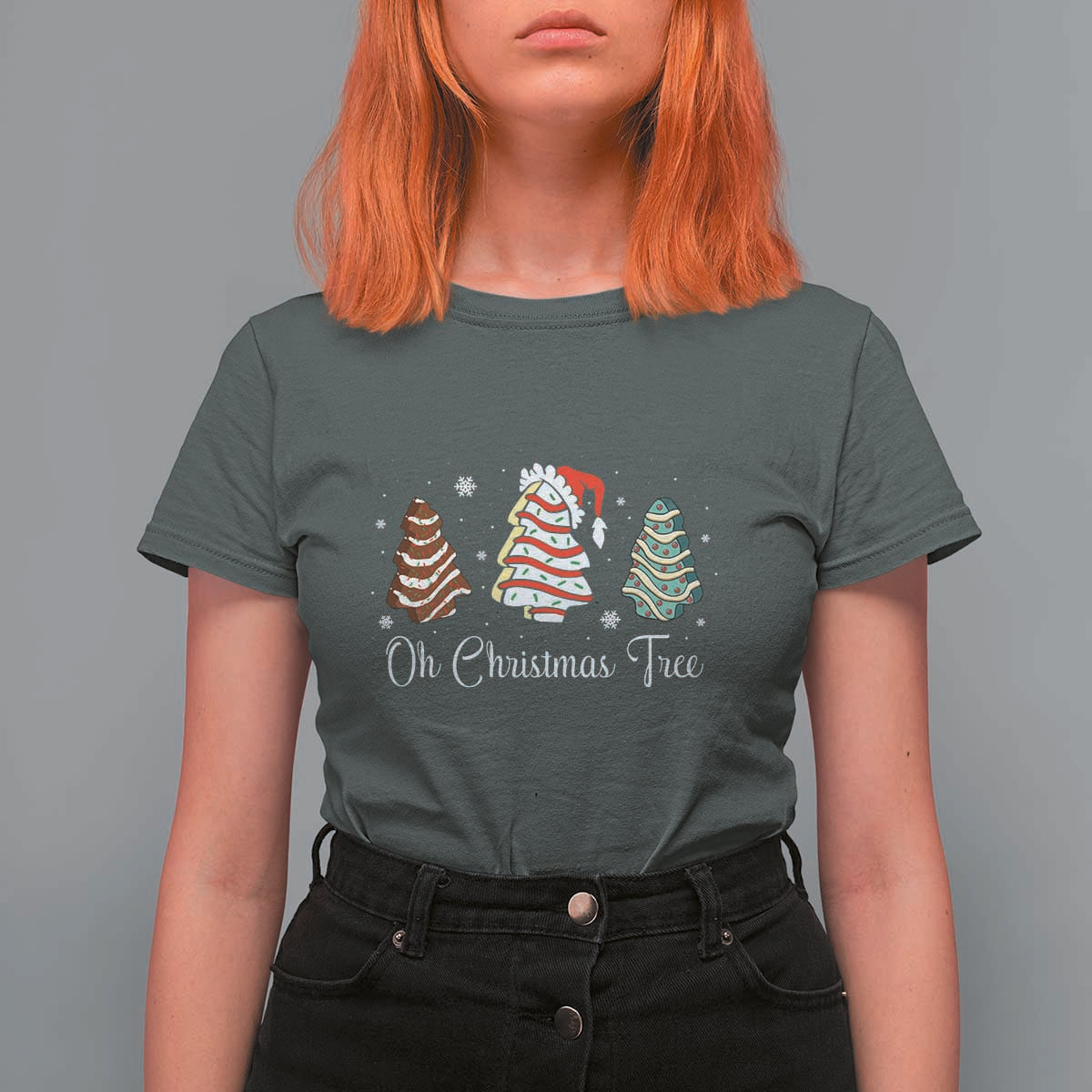 Oh Christmas Tree Cakes T Shirt For Women - Wonder Print Shop