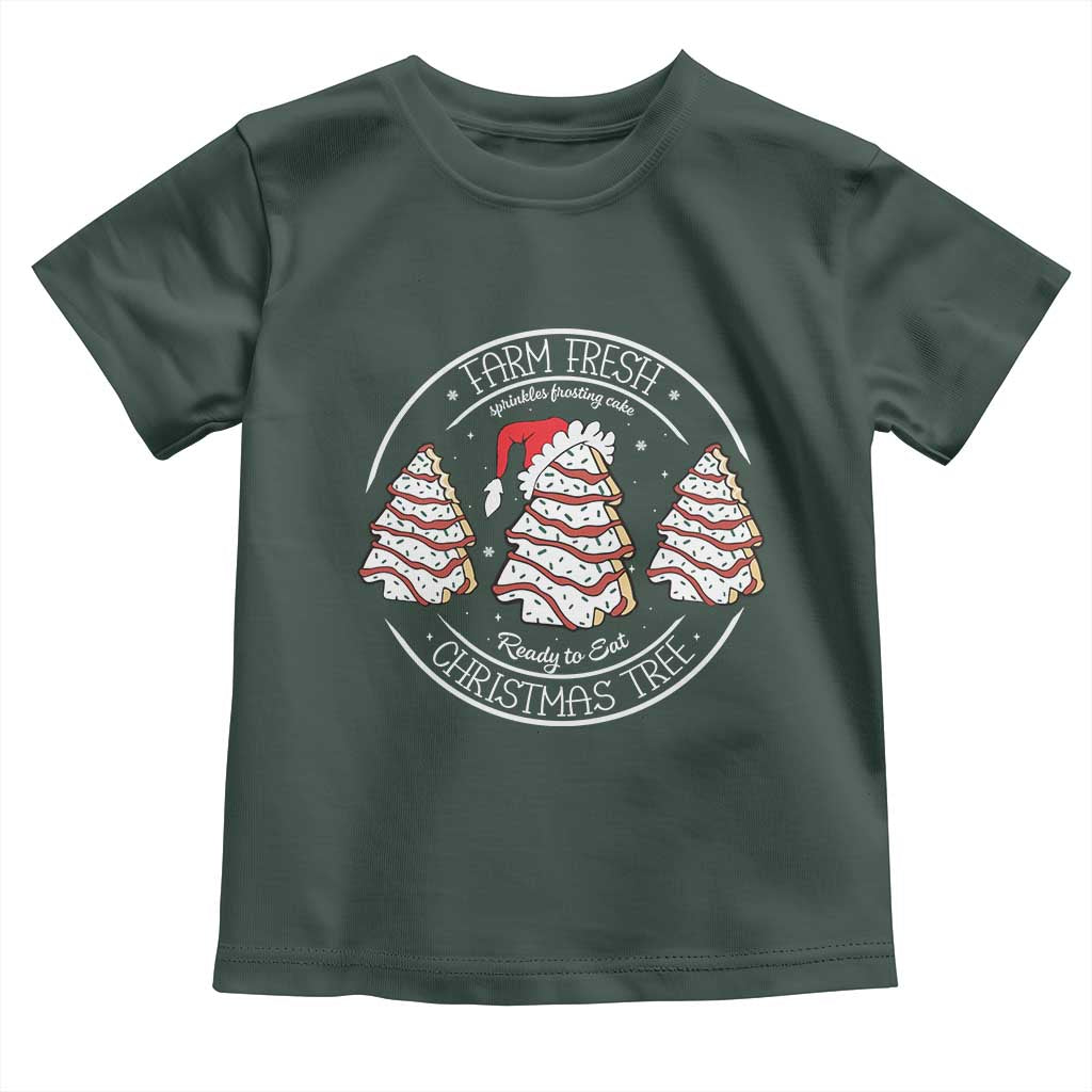 Farm Fresh Christmas Tree Toddler T Shirt Tree Cake Holiday Baking Crew