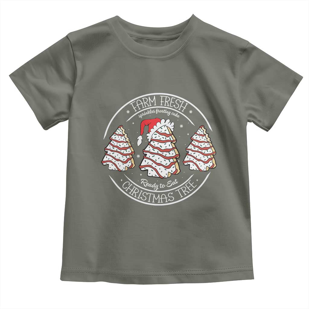 Farm Fresh Christmas Tree Toddler T Shirt Tree Cake Holiday Baking Crew