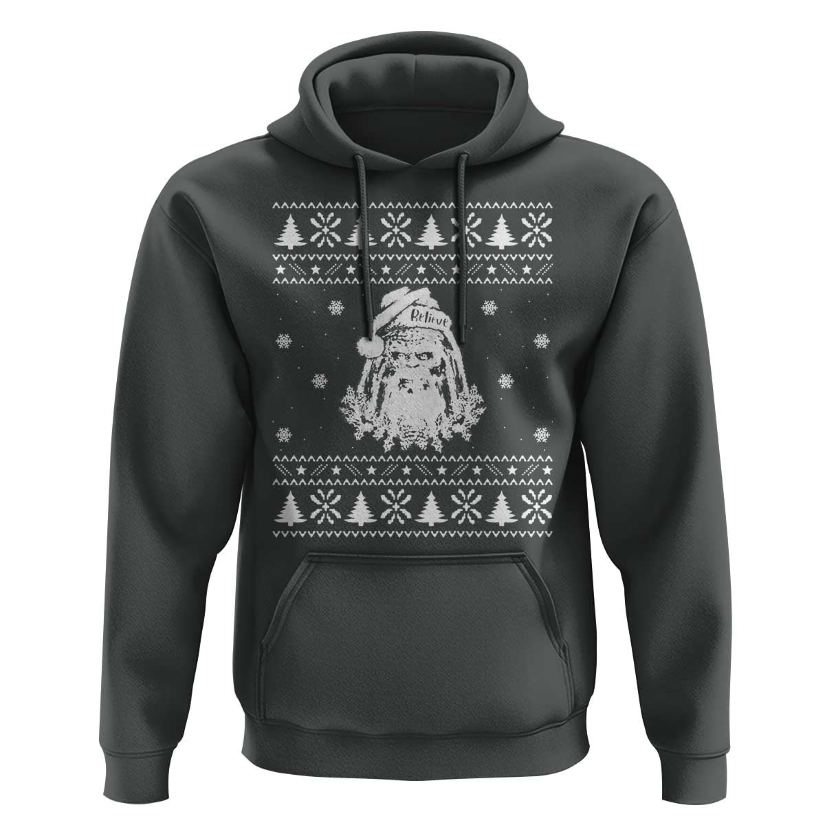 Bigfoot Santa Claus Hoodie Funny Ugly Xmas Sasquatch Lovers