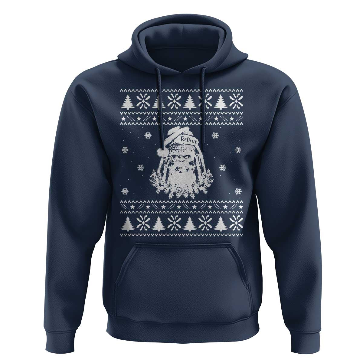 Bigfoot Santa Claus Hoodie Funny Ugly Xmas Sasquatch Lovers