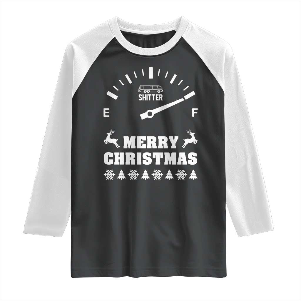 Merry Christmas Shitter's Full Raglan Shirt Funny Ugly Christmas Sweater