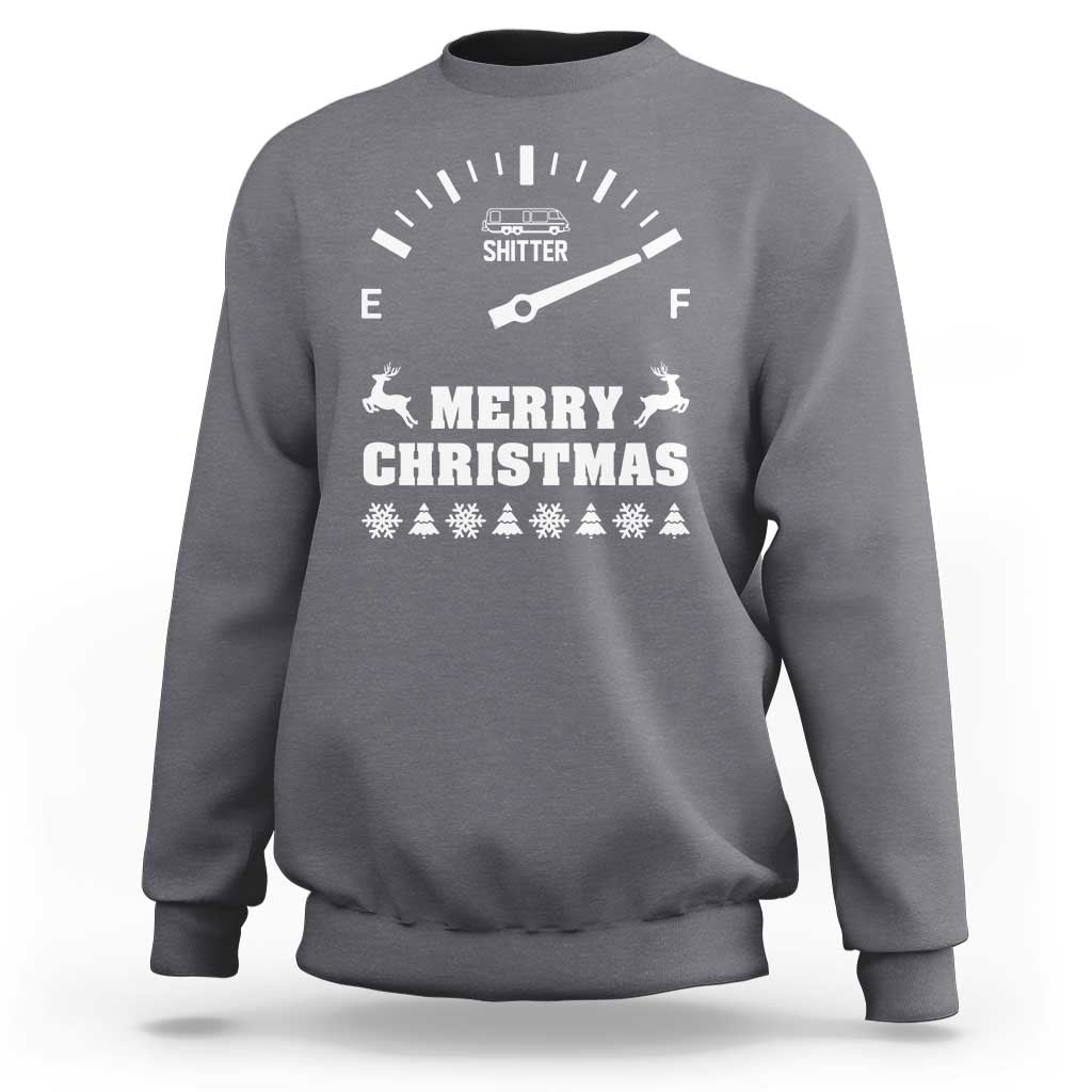 Merry Christmas Shitter's Full Sweatshirt Funny Ugly Christmas Sweater - Wonder Print Shop