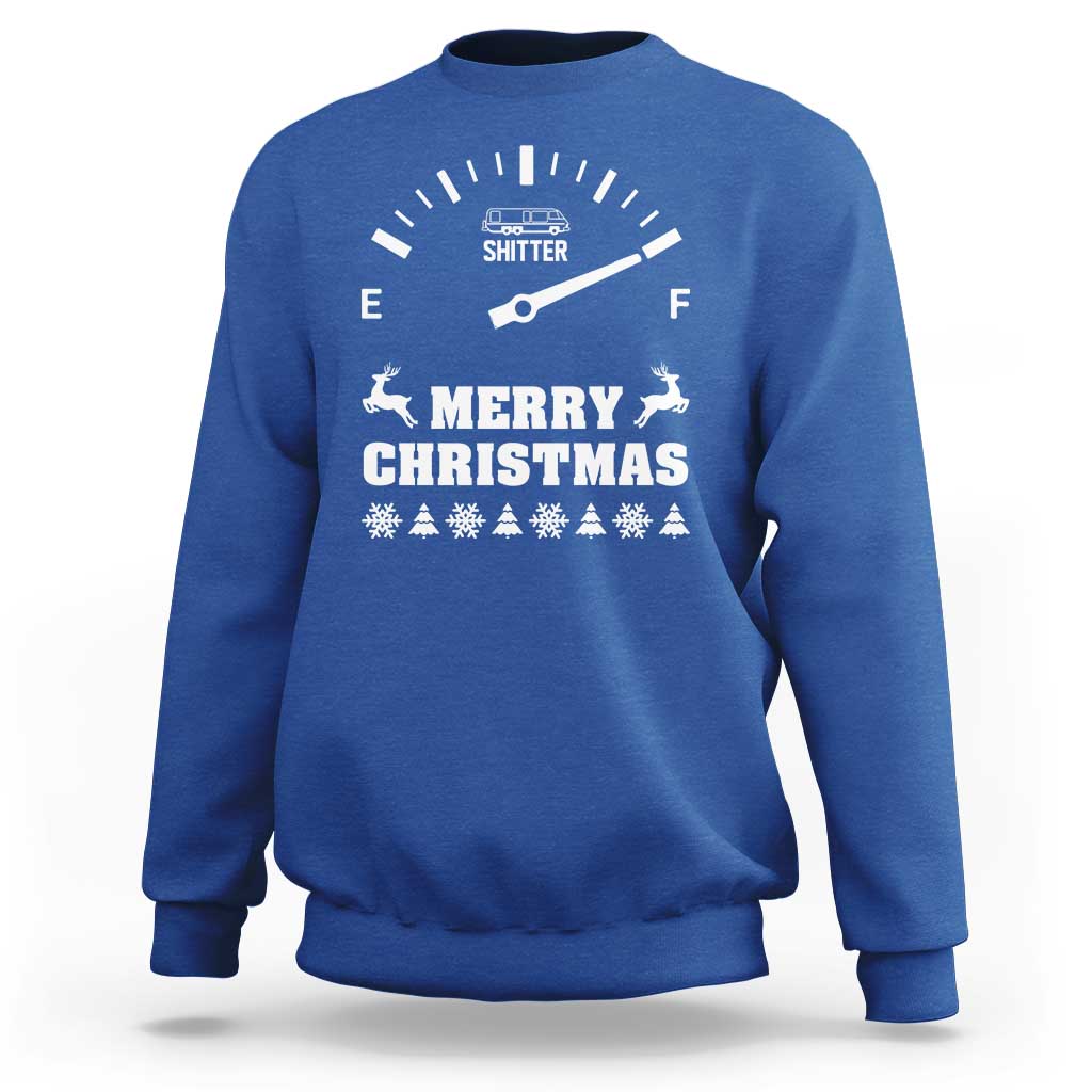 Merry Christmas Shitter's Full Sweatshirt Funny Ugly Christmas Sweater - Wonder Print Shop
