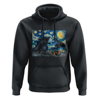 Godzilla Versus Moo Deng Hoodie Vintage Van Gogh Starry Night