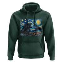 Godzilla Versus Moo Deng Hoodie Vintage Van Gogh Starry Night
