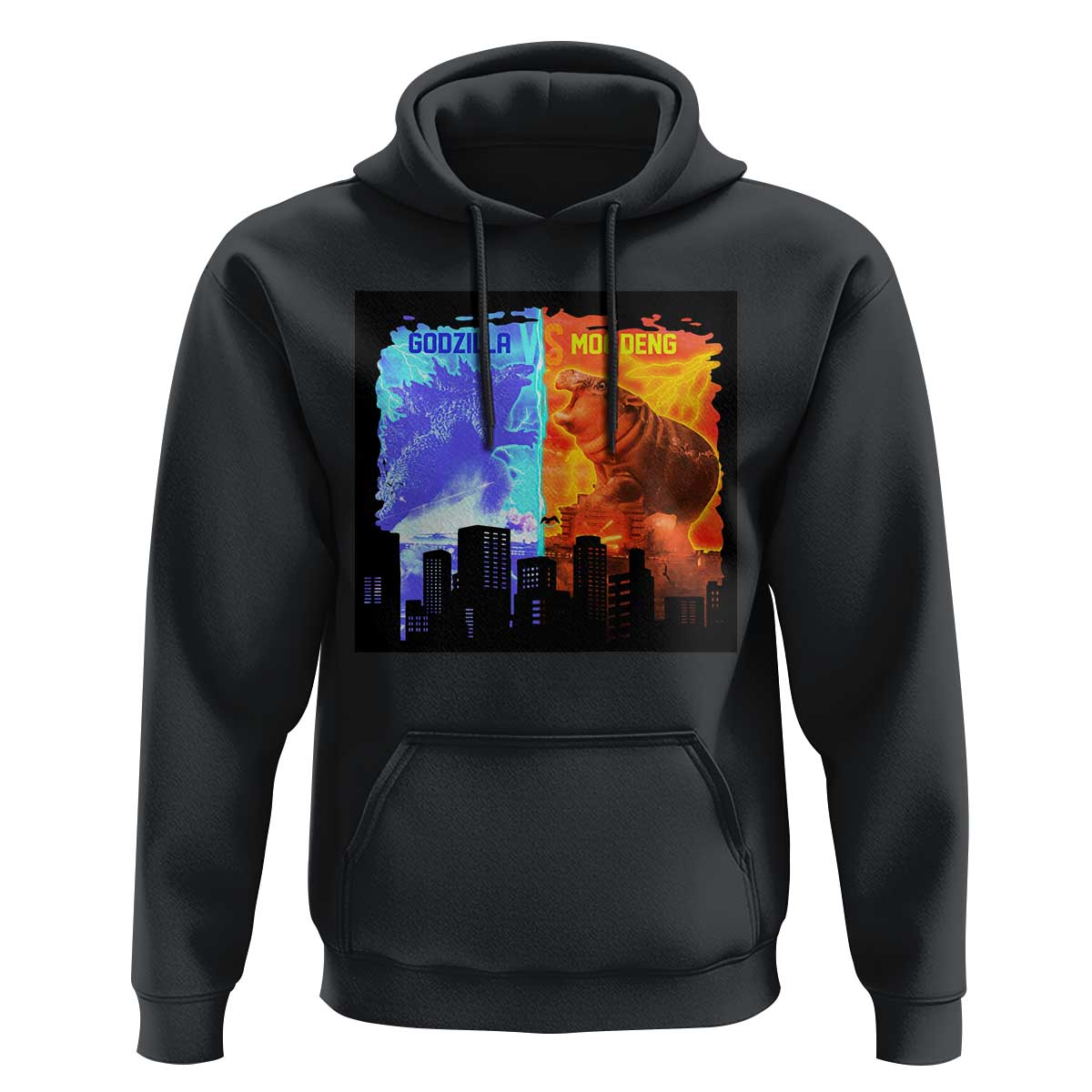 Godzilla Versus Moo Deng Hoodie