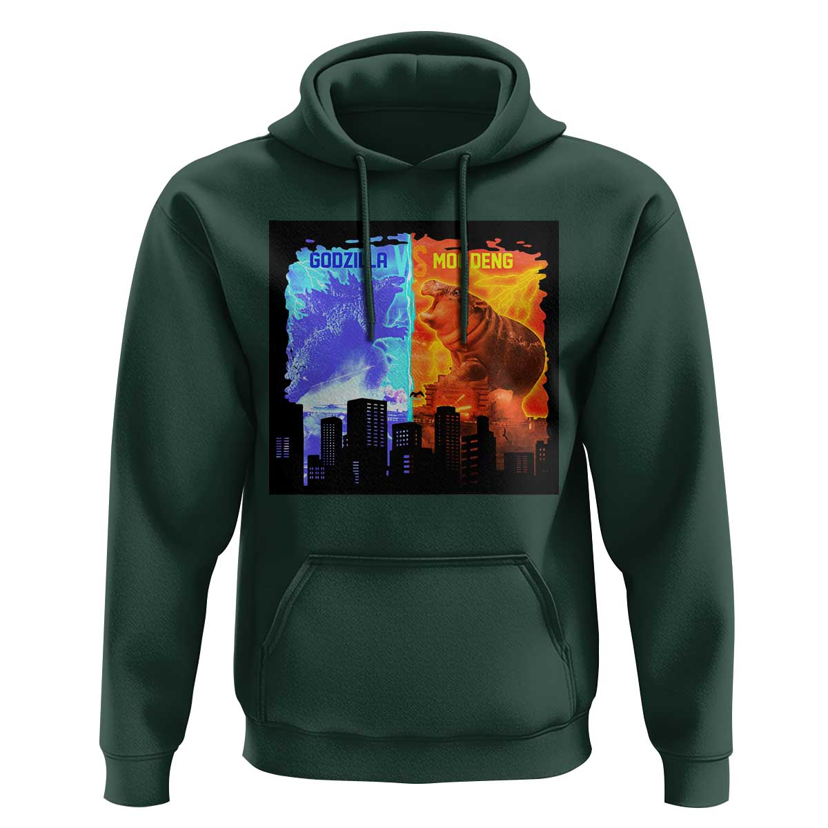 Godzilla Versus Moo Deng Hoodie