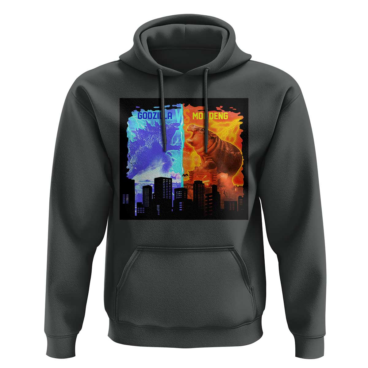 Godzilla Versus Moo Deng Hoodie
