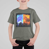 Godzilla Versus Moo Deng T Shirt For Kid - Wonder Print Shop