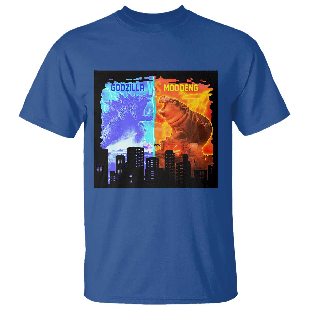 Godzilla Versus Moo Deng T Shirt - Wonder Print Shop
