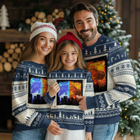 Godzilla Versus Moo Deng Ugly Christmas Sweater - Wonder Print Shop