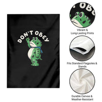 Portland Frog Garden Flag Don't Obey Inflatable Costume Protest - Wonder Print Shop