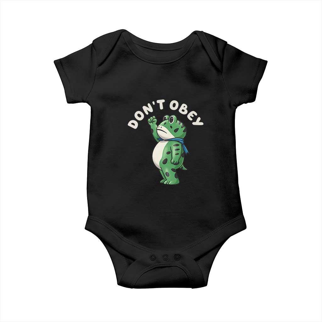 Portland Frog Baby Onesie Don't Obey Inflatable Costume Protest - Wonder Print Shop