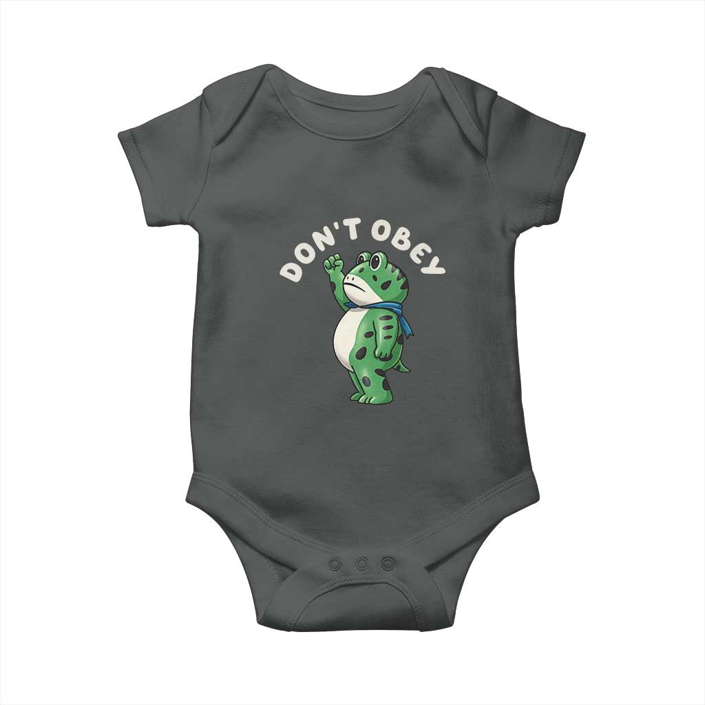 Portland Frog Baby Onesie Don't Obey Inflatable Costume Protest - Wonder Print Shop