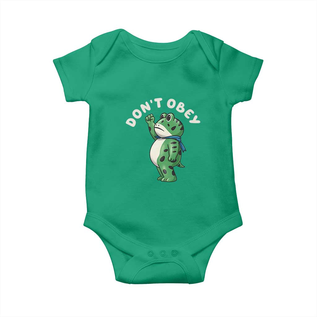 Portland Frog Baby Onesie Don't Obey Inflatable Costume Protest - Wonder Print Shop