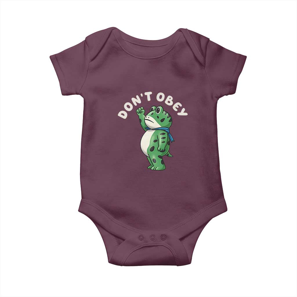 Portland Frog Baby Onesie Don't Obey Inflatable Costume Protest - Wonder Print Shop